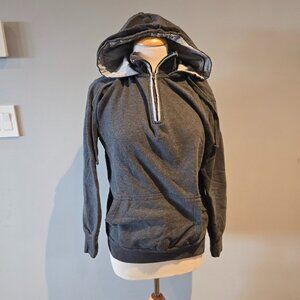 Hudson & Barrow Men’s Quarter-Zip Hoodie | Size Medium | Charcoal Gray